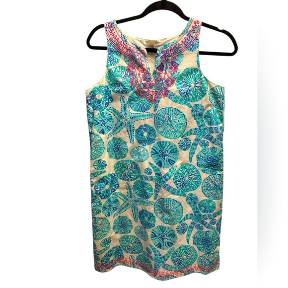 Lilly Pulitzer Colorful Sleeveless Dress with Sea Motif size M - Picture 1 of 8